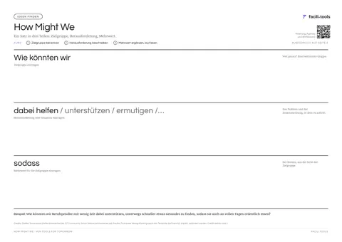 Vorschau der Vorlage How Might We