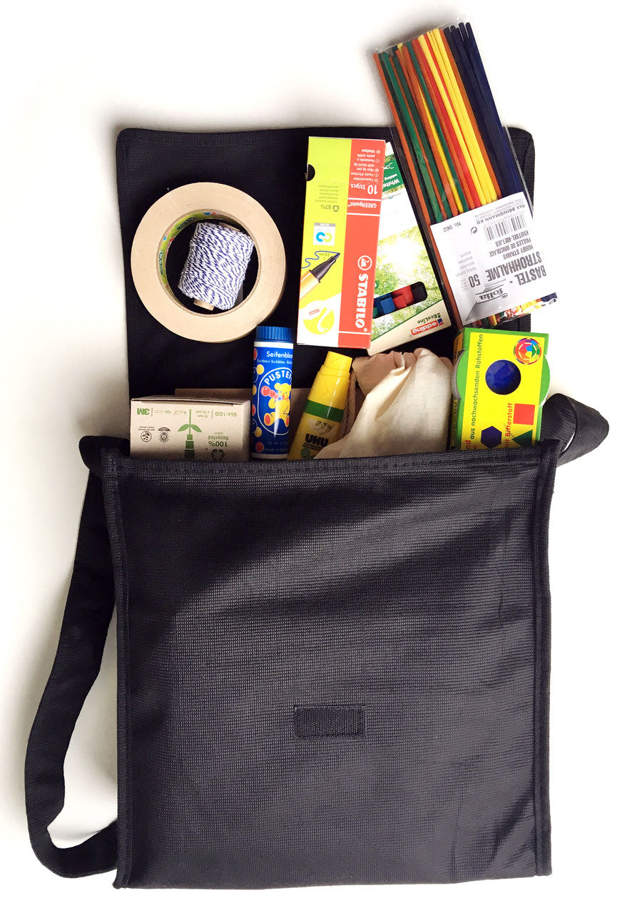 Makerbag — Workshopmaterial in der Umhängetasche
